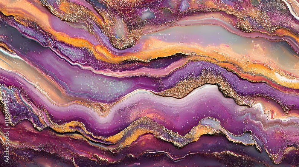 Obraz premium Abstract Purple Gold Marble Texture Background