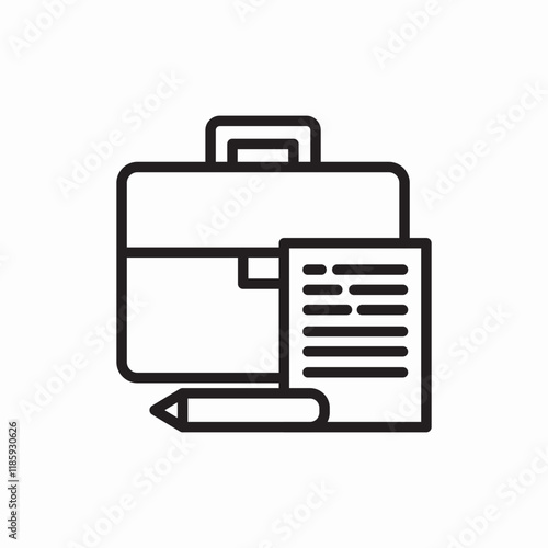 portfolio business document icon vector sign