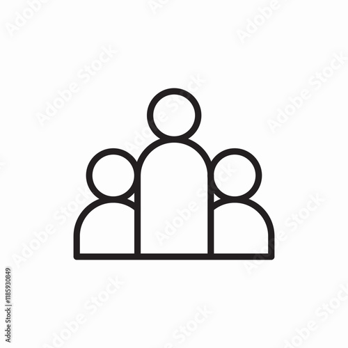 group leadership team icon vector sign