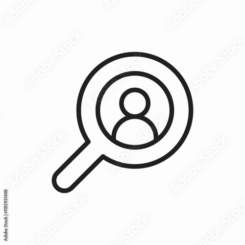 search profile candidate icon vector sign
