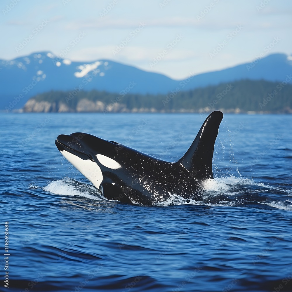 Whale Tail Rising Elegantly from Crystal WaterGraceful Whale Tail Against Scenic Ocean Background Whale Tail Rising Elegantly from Crystal WaterGraceful Whale Tail Against Scenic Ocean Background
