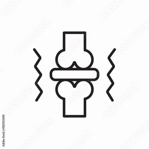 joint bone pain icon vector sign