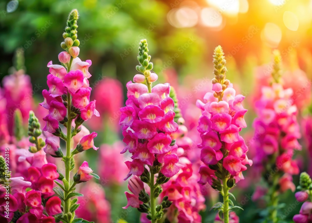 Obraz premium Atok, Benguet's vibrant pink snapdragons: a stunning Northern Luzon flower photography subject.