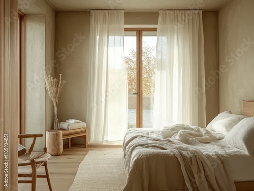 Serene Minimalist Bedroom W...