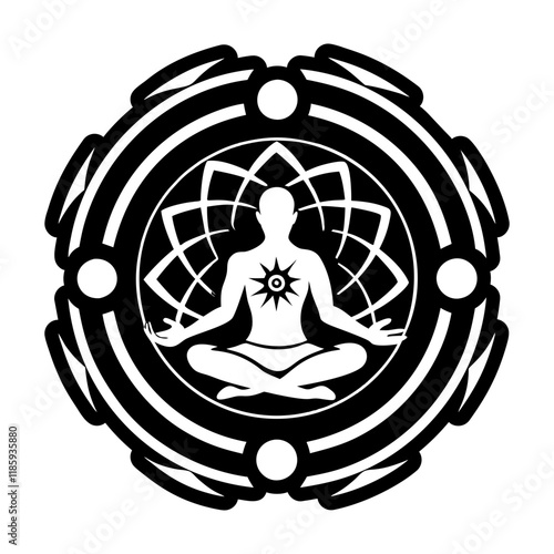 A filled style icon of astral body symbol