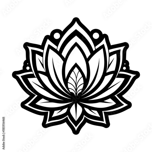 A solid icon of enchanted lotus