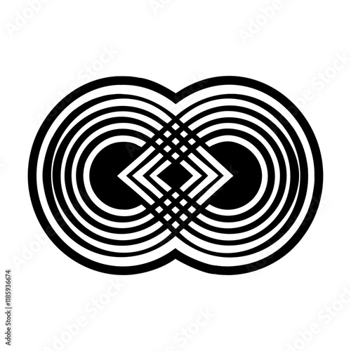 A filled style icon of infinity symbol