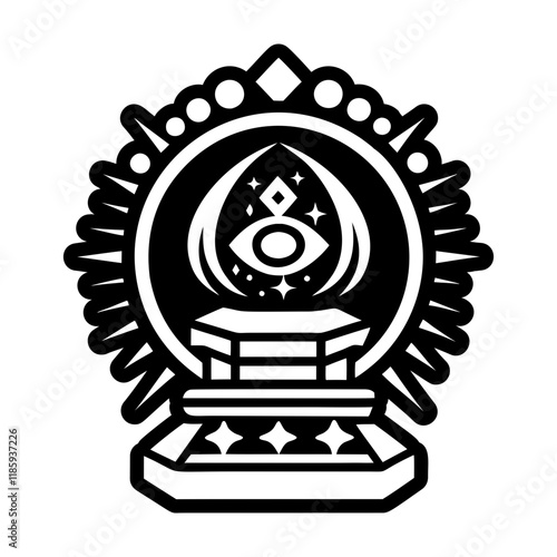 An icon of occult symbol in solid style