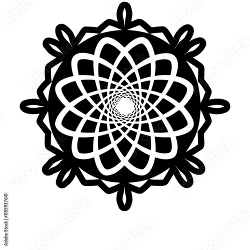 Solid style icon of sacred flower