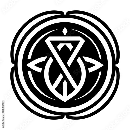 A solid icon of sigil sign