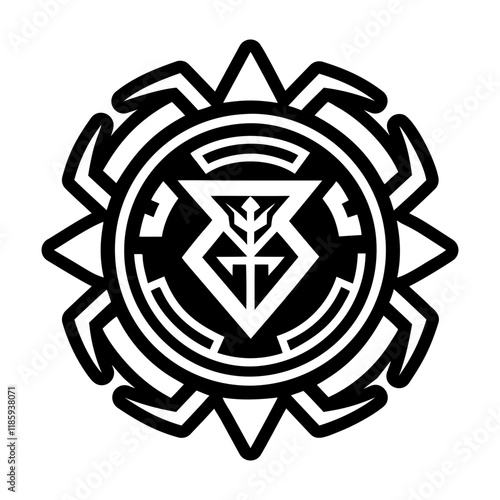 A glyph icon of success sigil symbol