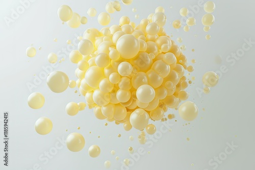 High Quality Image of Conceptual 3D Model of a Butter Molecule Magnified photo