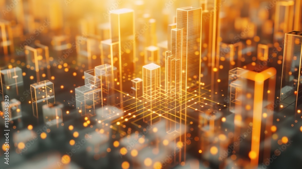 futuristic cityscape with glowing skyscrapers and digital elements, showcasing vibrant urban environment. warm orange tones create dynamic atmosphere futuristic cityscape with glowing skyscrapers and digital elements, showcasing vibrant urban environment. warm orange tones create dynamic atmosphere