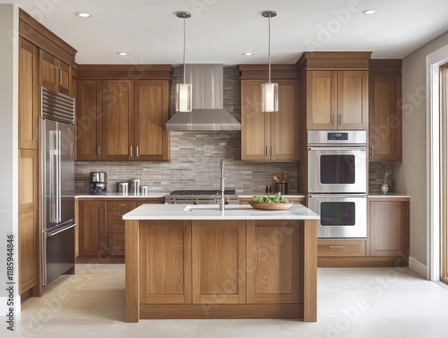 Modern kitchen design with ...