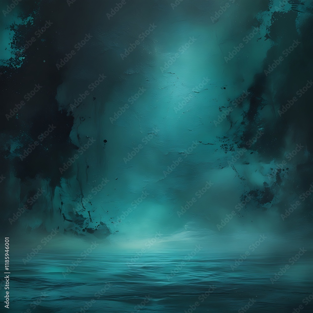 Obraz premium Light blue abstract background Abstract defocused background. Spring. Summer. Sea. blue neon light on a brick wall at night