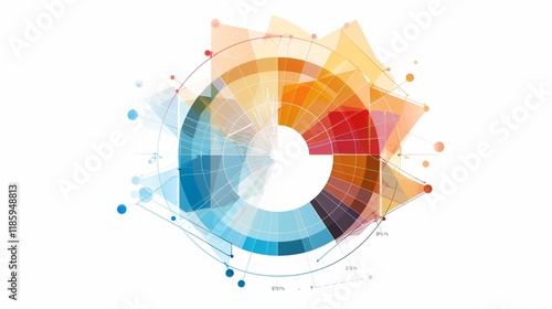 A radar chart visualizing financial risk across different sectors, with labeled axes and a transparent background.
