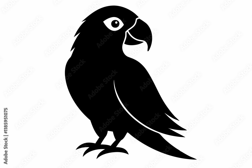 Obraz premium parrot silhouette vector illustration
