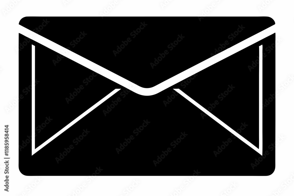envelope silhouette vector illustration envelope silhouette vector illustration