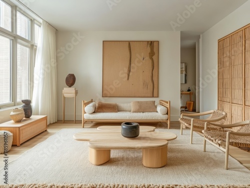 Minimalist Living Room with...