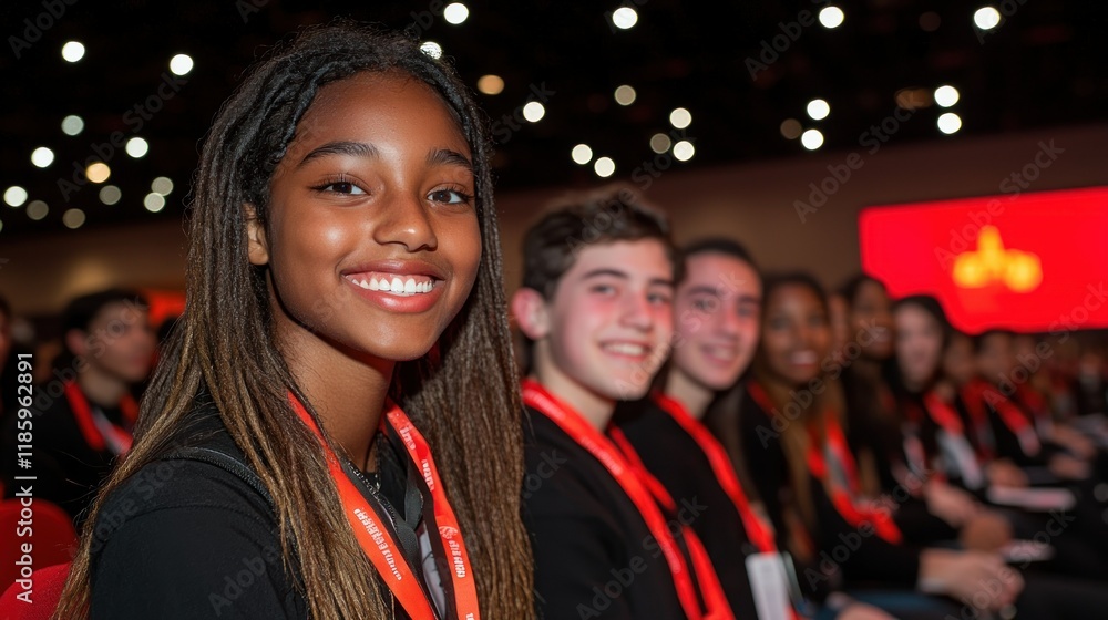 Fototapeta premium Smiling Teenager at Conference