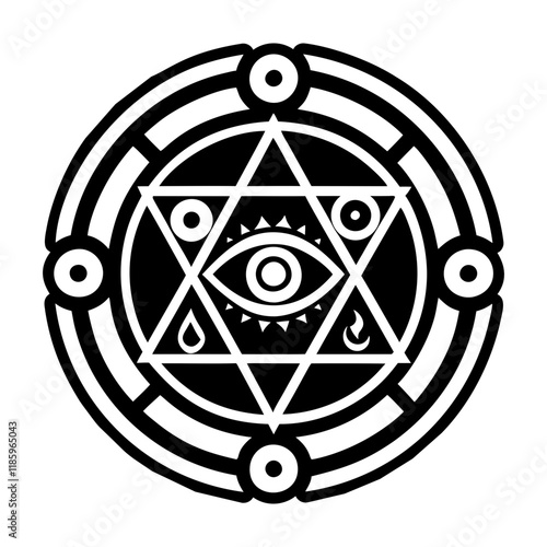 A filled style icon of arcane symbol