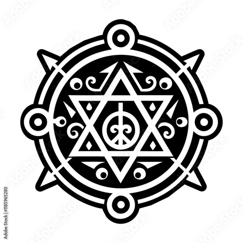 A glyph style icon of curse symbol