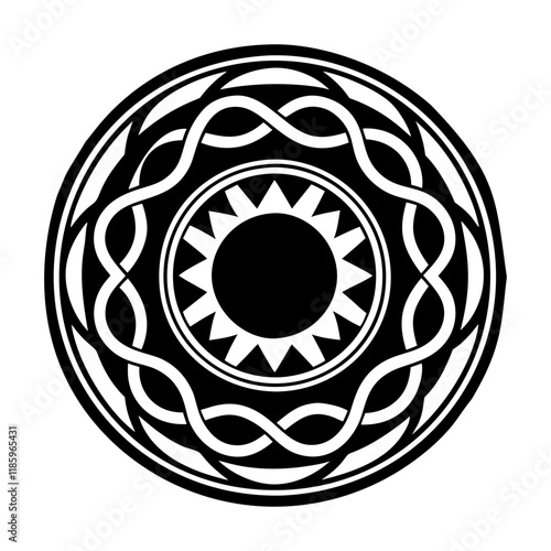 A solid style icon of the eternity circle