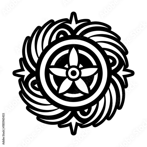 A glyph style icon of the ether rune