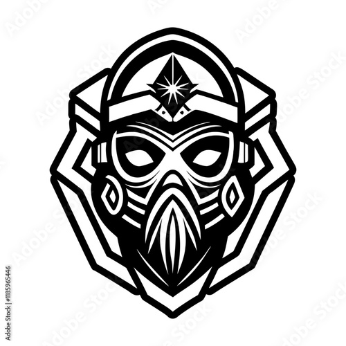 A solid style icon of the ether mask