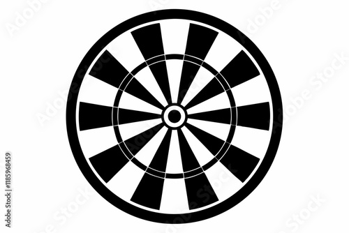 dartboard  silhouette vector illustration