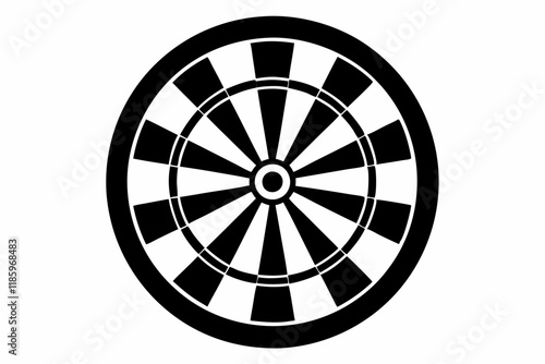 dartboard  silhouette vector illustration