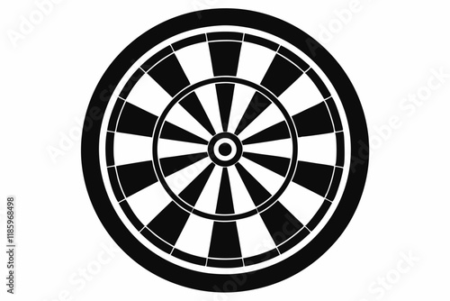 dartboard  silhouette vector illustration