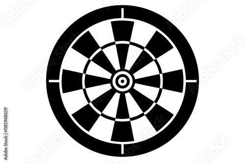 dartboard  silhouette vector illustration