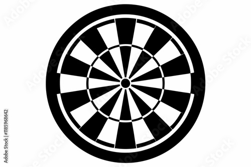 dartboard  silhouette vector illustration