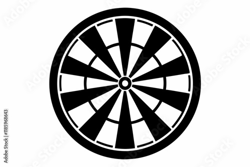dartboard  silhouette vector illustration