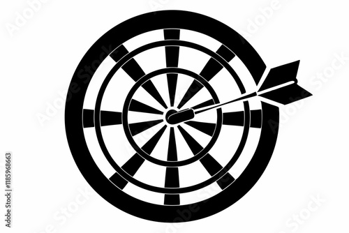 dartboard  silhouette vector illustration