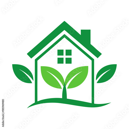 Eco-Friendly Home Logo Icon Vector Illustration