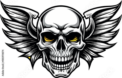 teschio per tatuaggi e loghi 02