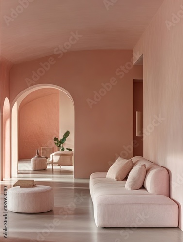 Modern minimalist living ro...