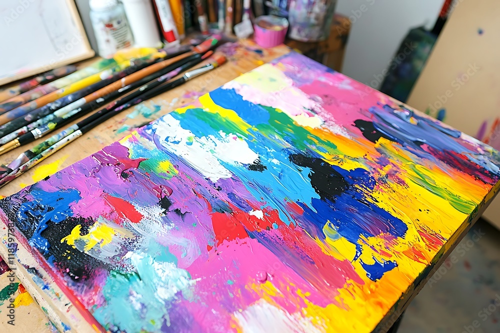 Fototapeta premium palette of paint