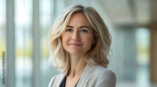 Portrait of a smiling blonde businesswoman with a confident and cheerful expression Free Download Portrait of a smiling blonde businesswoman with a confident and cheerful expression - GFXLoad