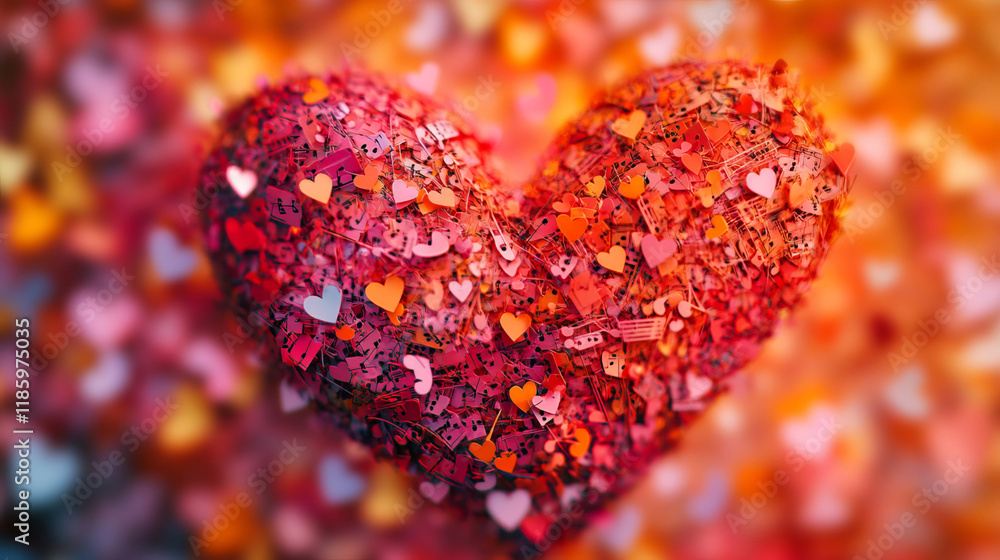 Musical notes form a heart-shaped design against a white background, representing the universal love for music and its ability to touch hearts and evoke emotions. Musical notes form a heart-shaped design against a white background, representing the universal love for music and its ability to touch hearts and evoke emotions.