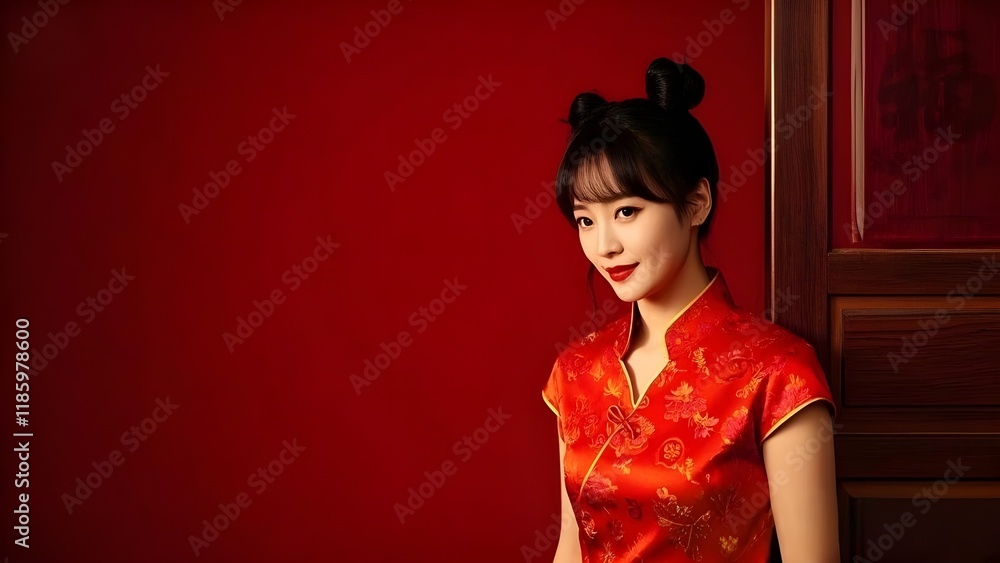 Fototapeta premium chinese new year mockup