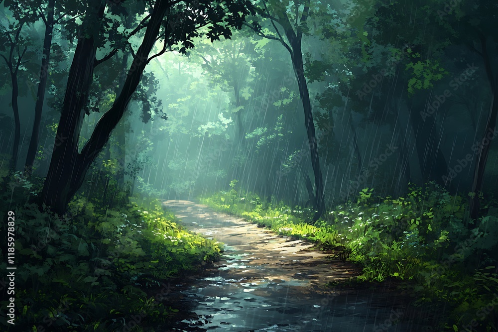 rain the the forest rain the the forest