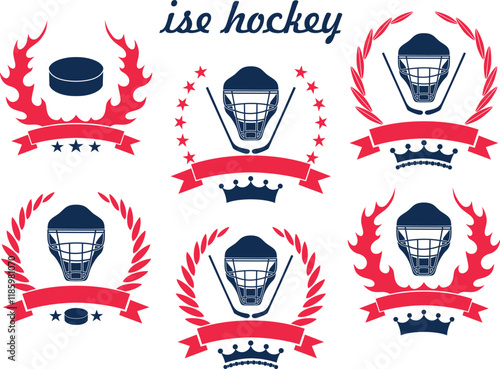 Ise hockey. Isolated Ise hockey on white background