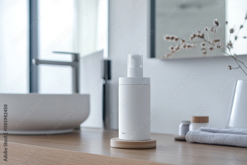 Sanitizer dispenser effectively eliminating bacteria in a modern bathroom setting during daylight hours. Generative AI Sanitizer dispenser effectively eliminating bacteria in a modern bathroom setting during daylight hours. Generative AI