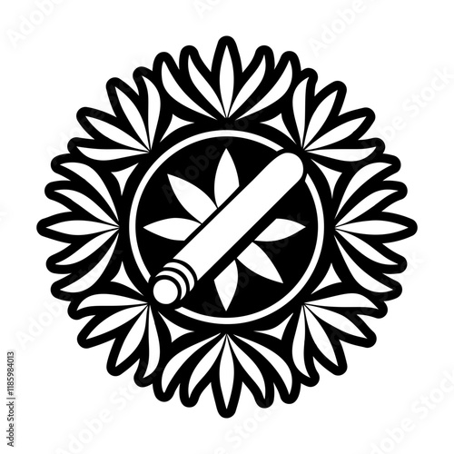 A filled style icon of weed joint