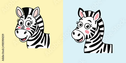 illustration of a zebra head