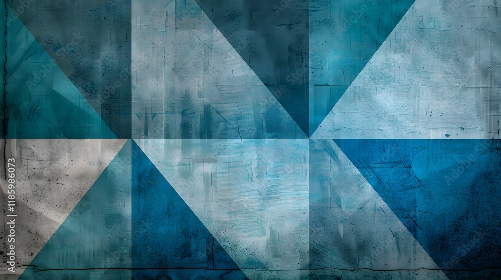 Abstract geometric design featuring various shades of blue and gray. Abstract geometric design featuring various shades of blue and gray.
