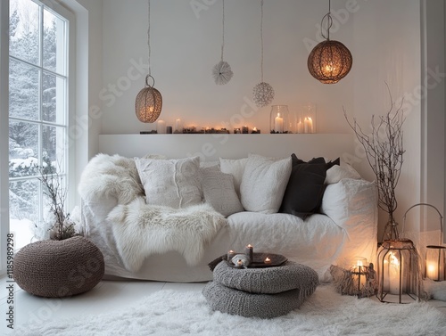 Cozy Winter Living Room Dec...